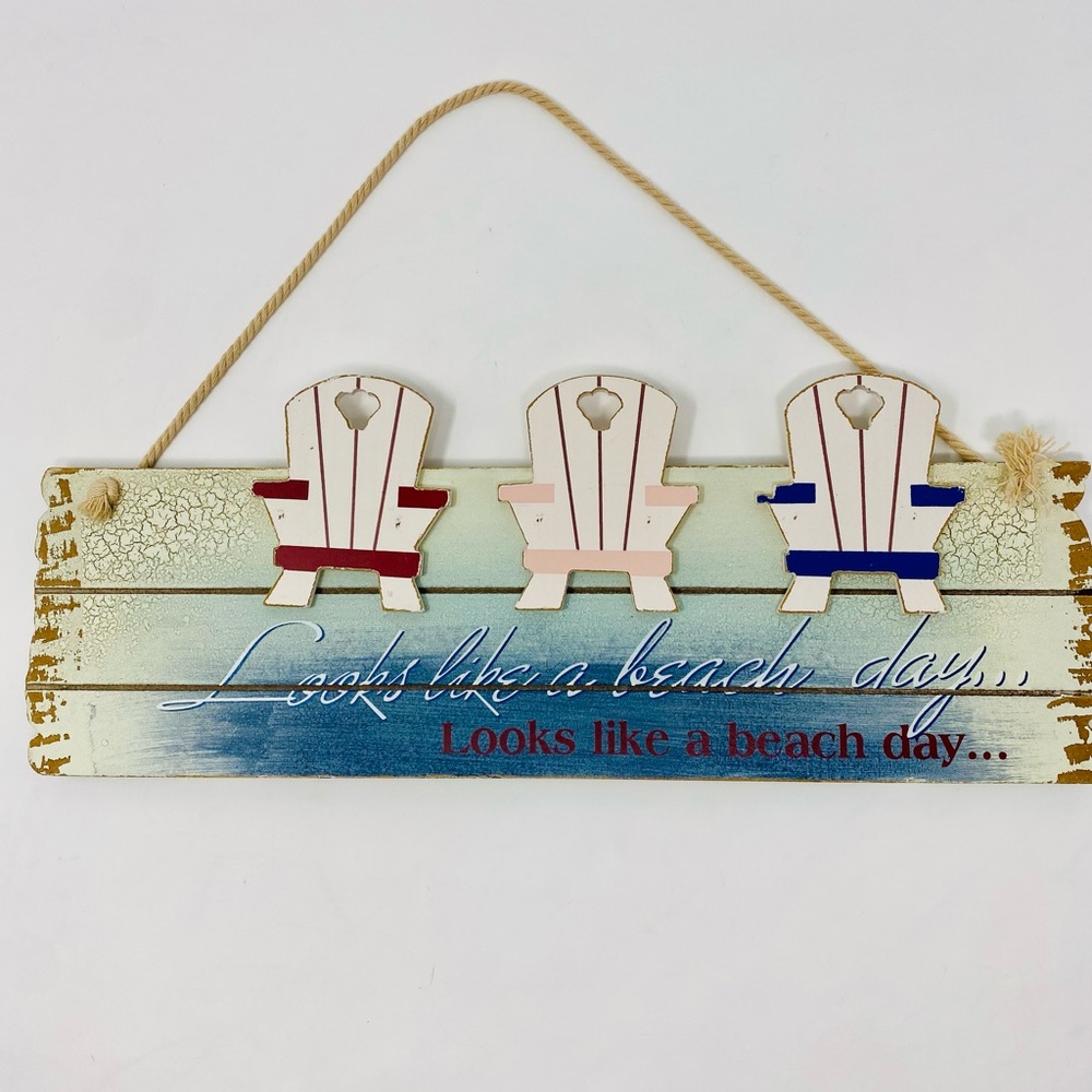 Beach Day Wall Decor Hanging Sign